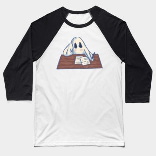 Ghostie Studying For Finals Baseball T-Shirt